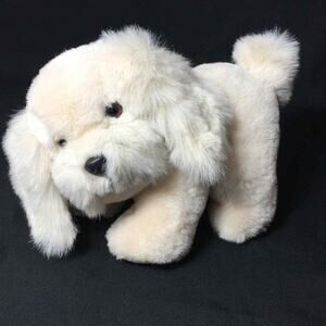 1996 Polar Puff 24K Special Effects Puppy Dog White Plush Stuffed Animal Toy Vtg